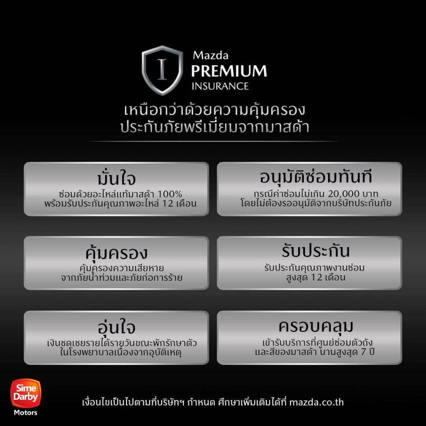 Mazda PREMIUM INSURANCE แตกต่างกับประกันชั้น1 ปกติอย่างไร?